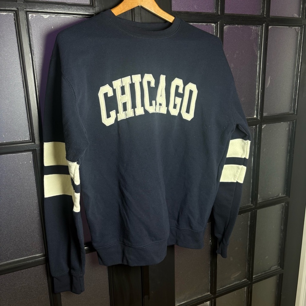 New York Popular Chicago Varsity Crewneck Sweatshirt XL Navy